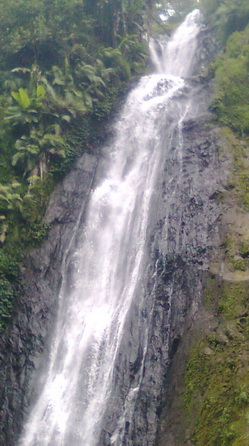 Coban Ondo waterfall at the right side