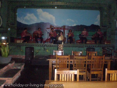 The stage at Inggil restaurant in Malang