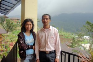 Me and Mr. Imam the marketing of Jambuluwuk Resort Batu