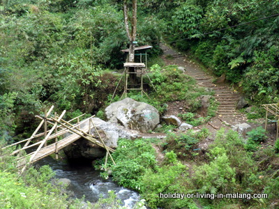 Bridge over Amprong river in Malang
