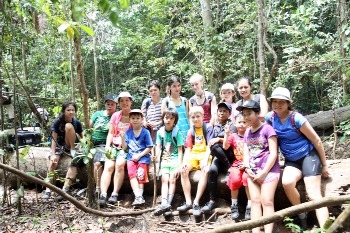 Our group to beaches in Sempu island” title=