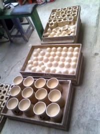 The ceramic are ready to be baked